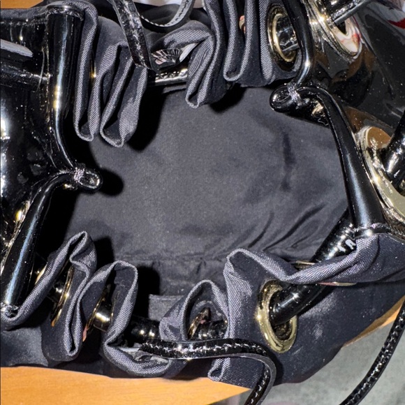 Kate Spade Black Gathered Handbag with Circular Handles - Picture 7 of 7